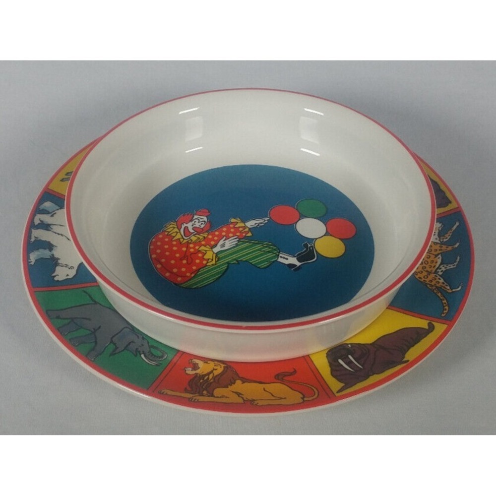 International China Barnum's Animals Child Plate Bowl Nabisco Japan Vintage